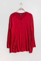 Plus Size Buttoned stretch blouse