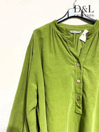 Velvet Blus 100% Bomull med Puffärmar
