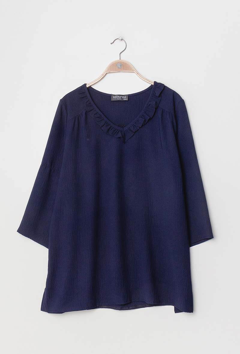 Plus Size Ruffled Blouse