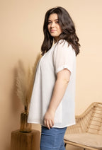Plus Size Blus i Polyester