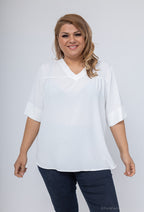 Plus Size Blus i Polyester