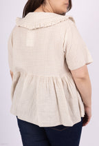 Plus Size Blus i 100% Bomull