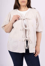 Plus Size Blus i Italiensk Bomull