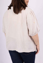 Plus Size Blus i Italiensk Bomull