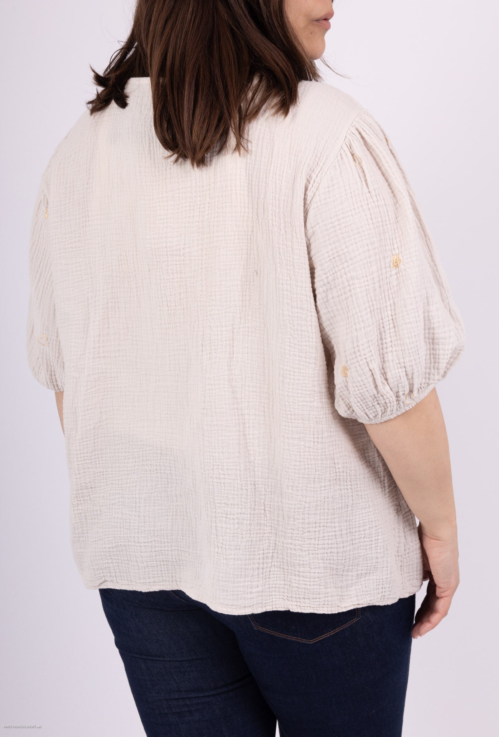 Plus Size Blus i Italiensk Bomull