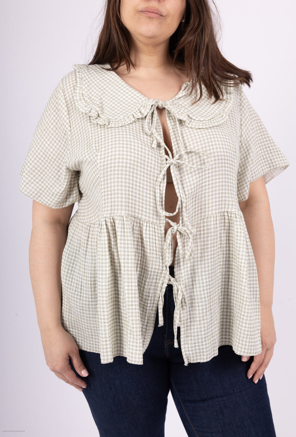 Plus Size Blus i 100% Bomull