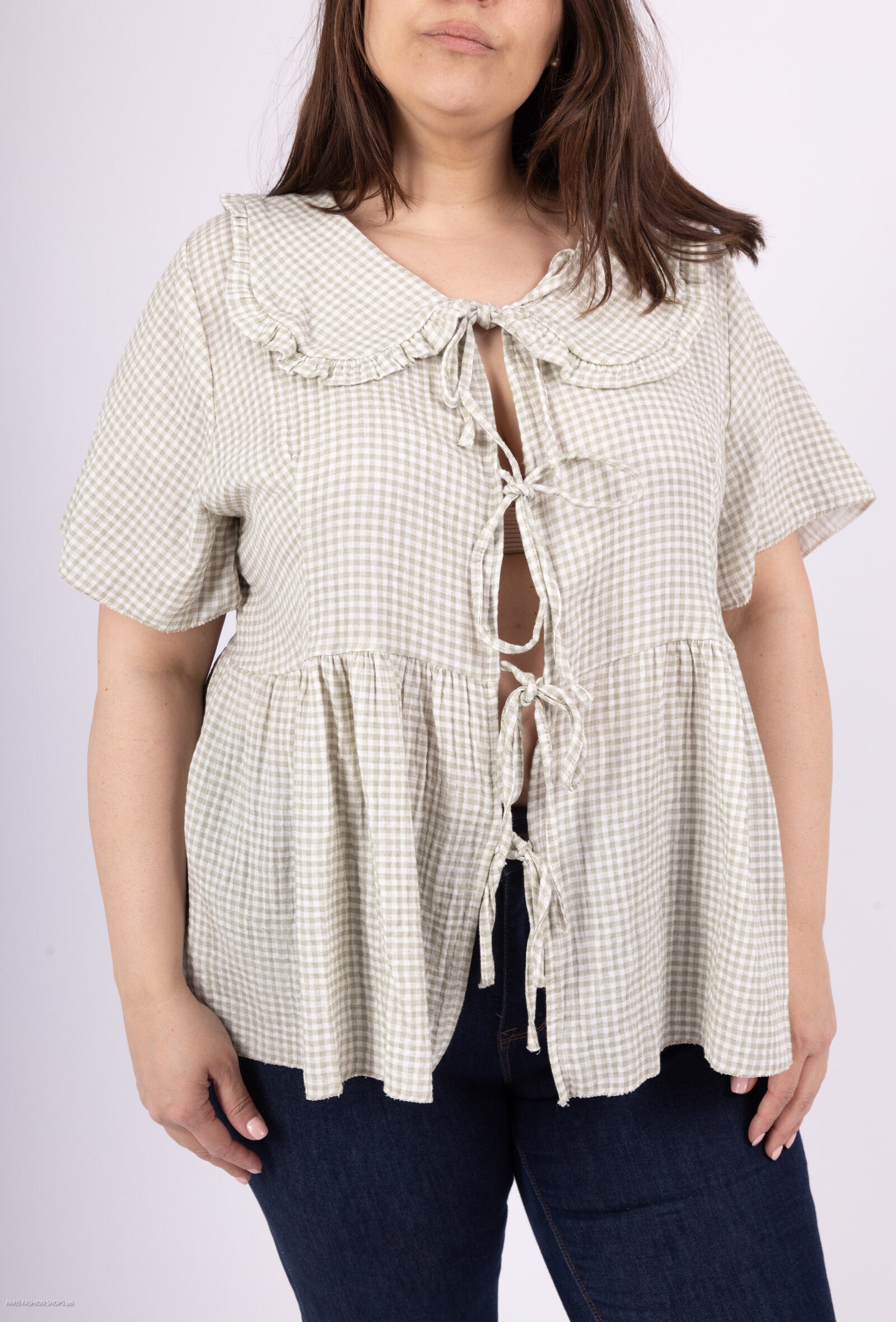Plus Size Blus i 100% Bomull
