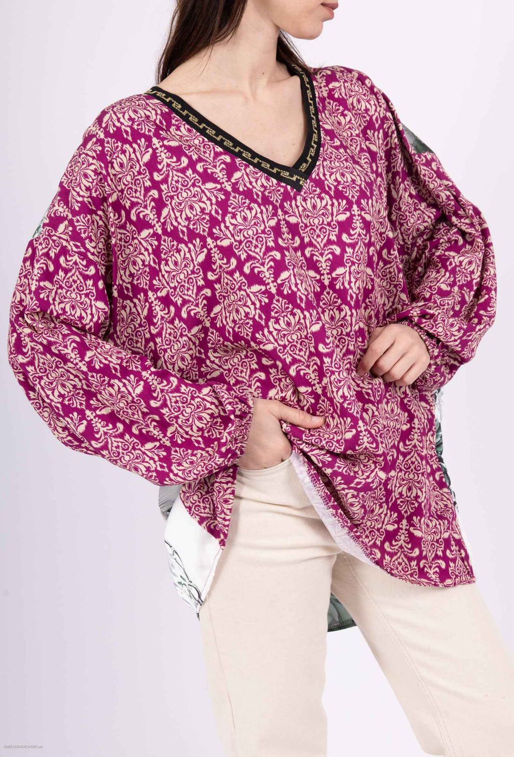 Plus Size Blus i Viskos 100%