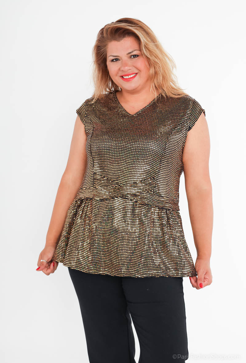 Plus Size Sequin blouses
