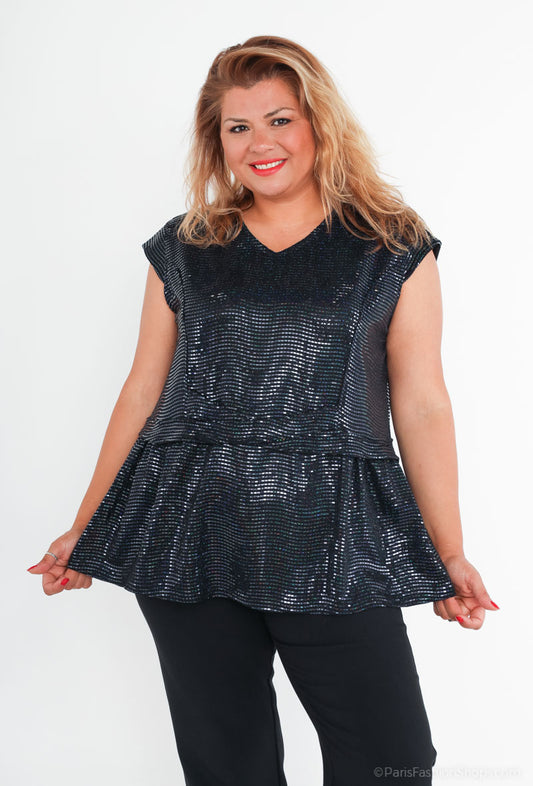 Plus Size Paljetblusar