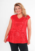 Plus Size Sequin blouses