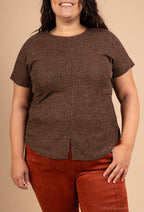 Elegant blouses with elastic i Plus Size