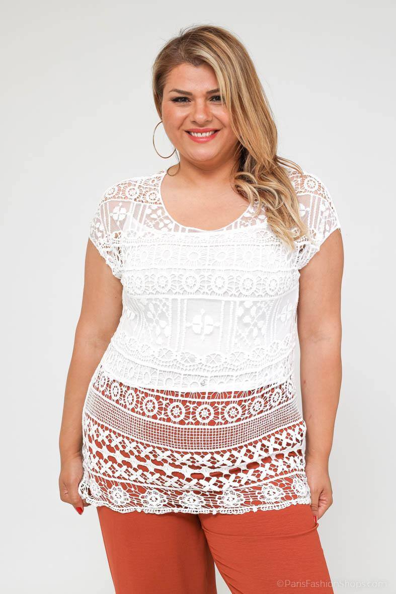 Plus Size Lace Blouse