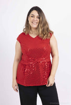Plus Size Sequin blouses