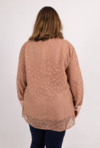 Plus Size Knappade Voile Blusar