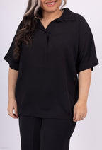 Plus Size Blusar i Linne för Stora Storlekar