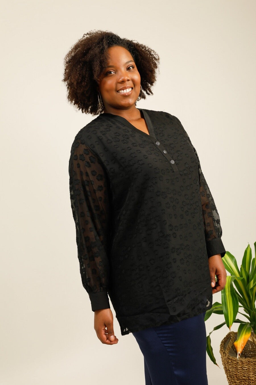 Plus size blouses i Stor Storlek