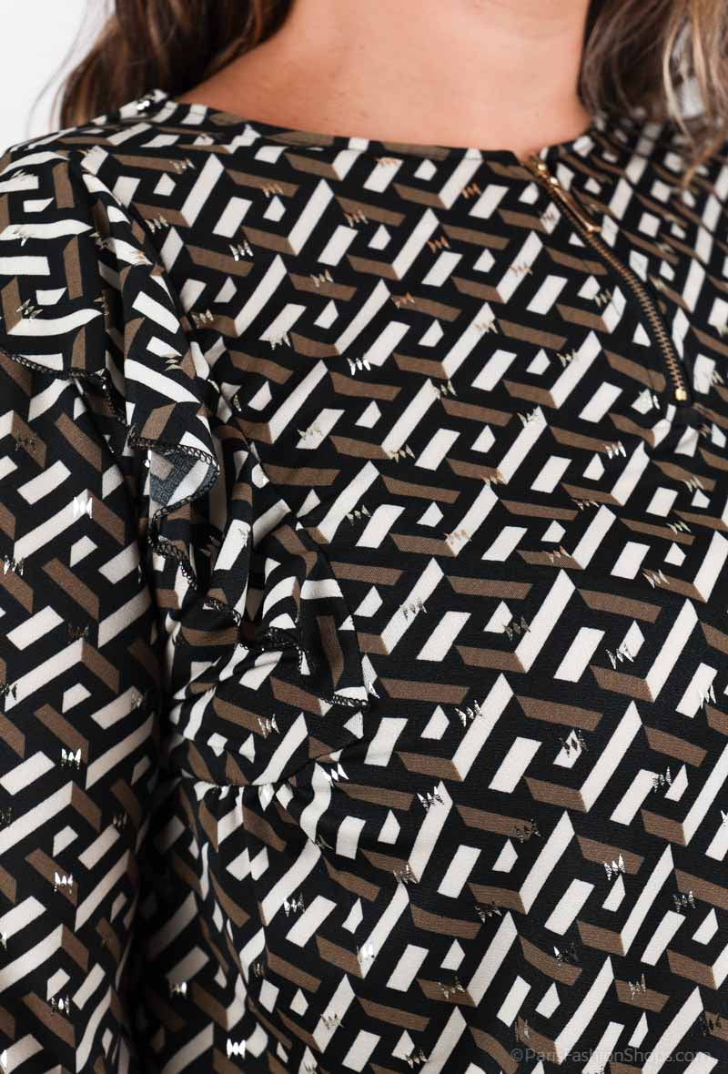 Plus Size Printed Blouses för Stiliga Kvinnor