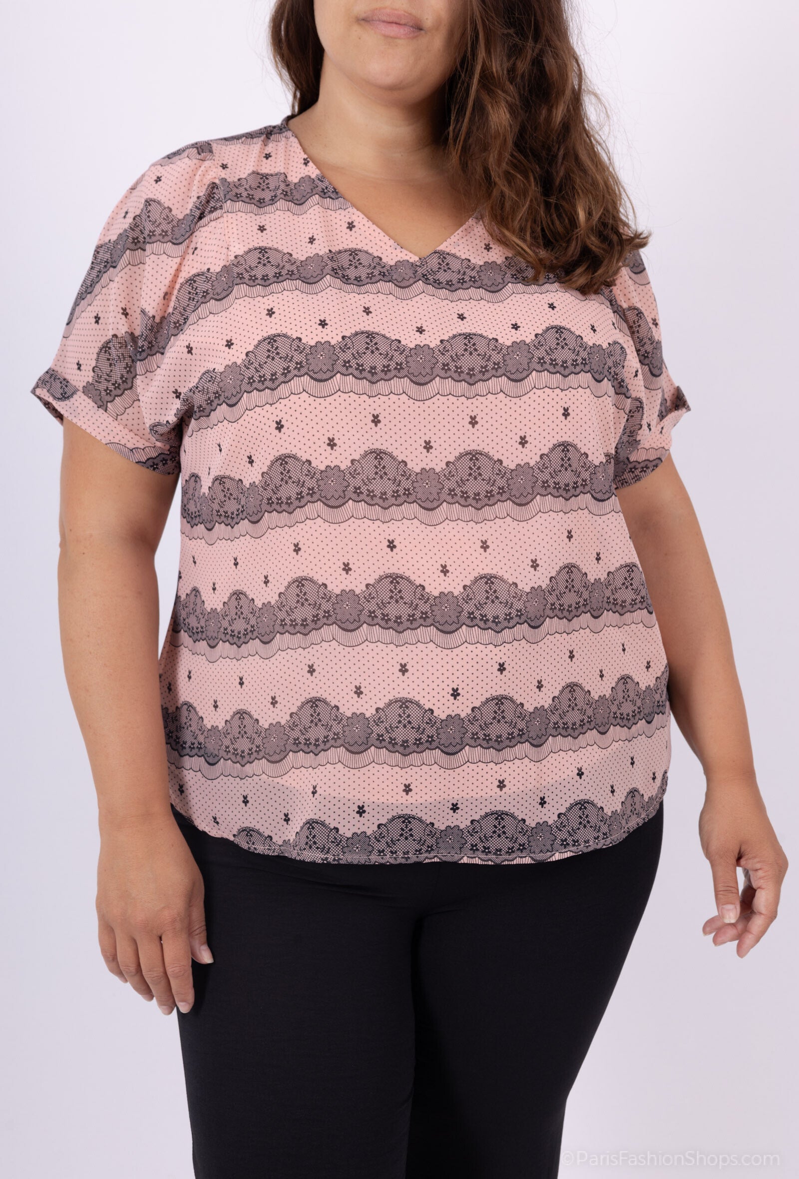 Plus Size Printed doublet blouses