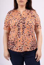 Plus Size Elastic printed blouses