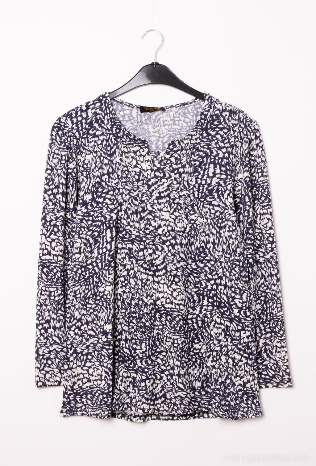 Plus Size Elastic Printed Blouses