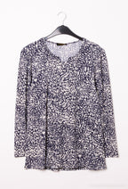 Plus Size Elastic Printed Blouses