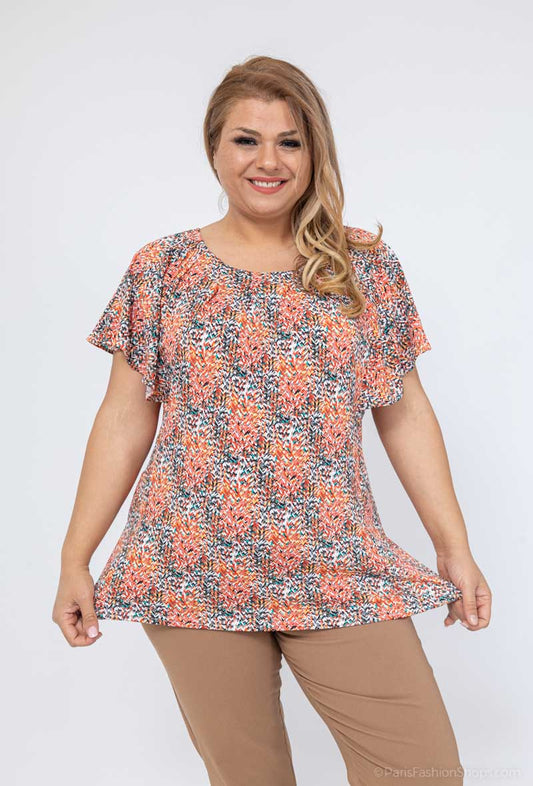 Plus Size Blusar med Volangärmar
