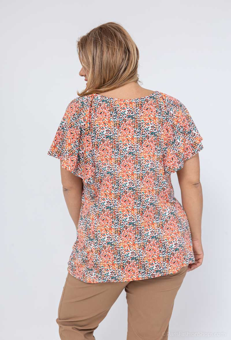 Plus Size Blusar med Volangärmar