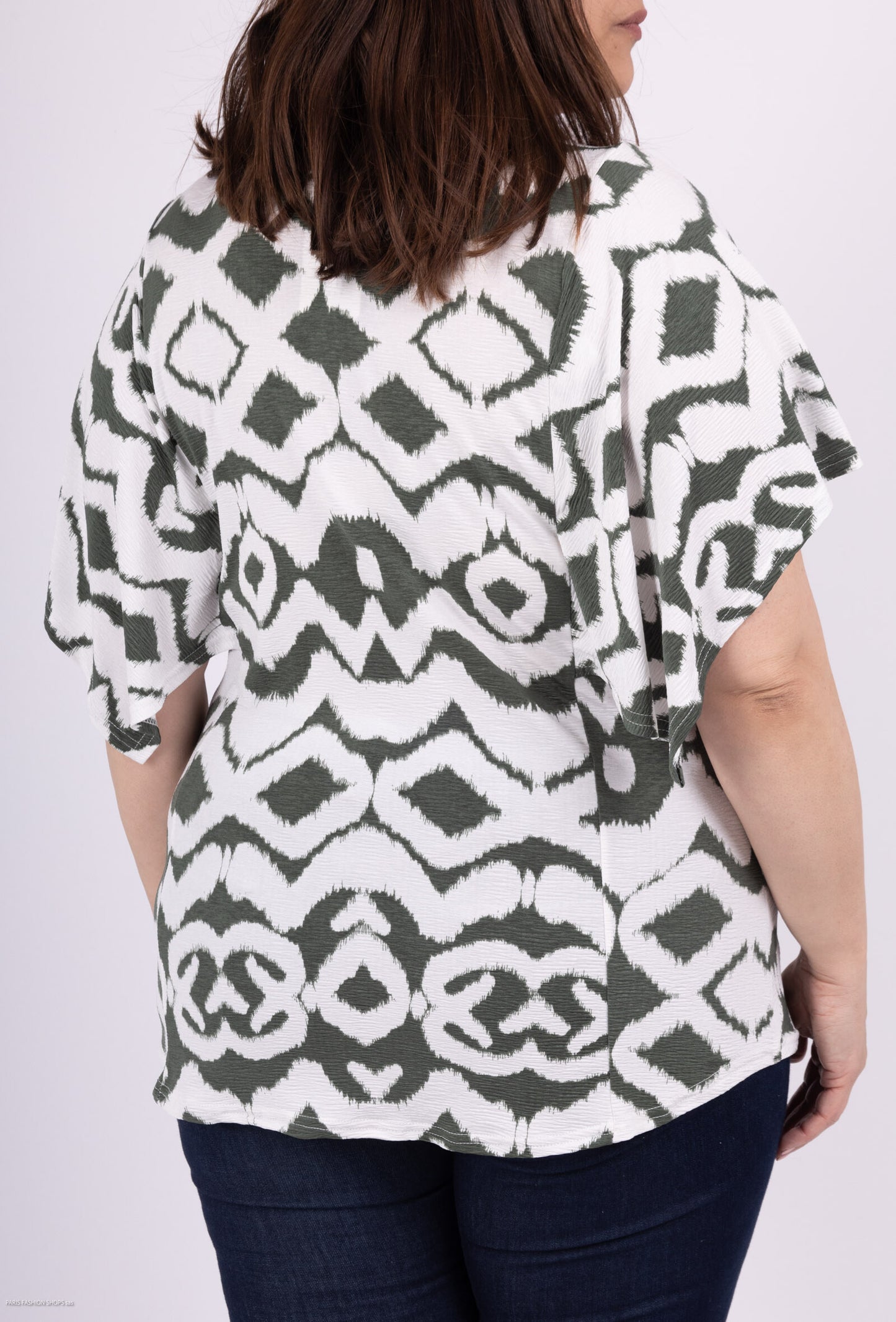 Plus Size Blus med Japanska Ärmar