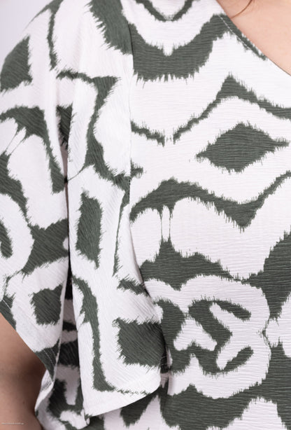 Plus Size Blus med Japanska Ärmar