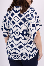 Plus Size Blus med Japanska Ärmar