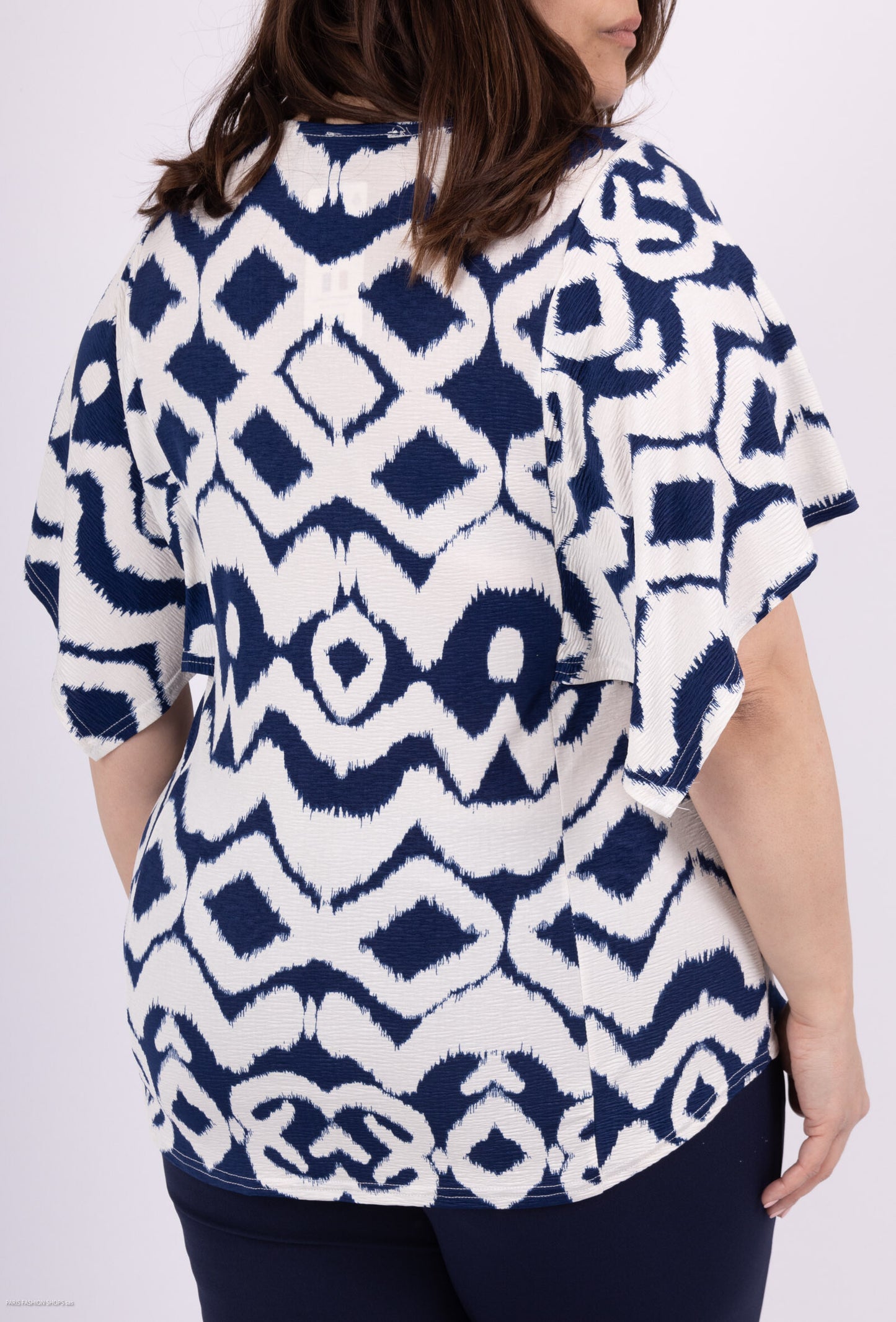 Plus Size Blus med Japanska Ärmar