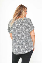 Plus Size Mönstrade Blusar