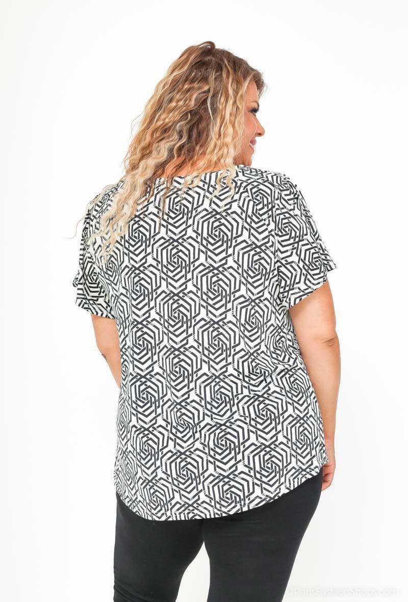 Plus Size Tryckta Blusar