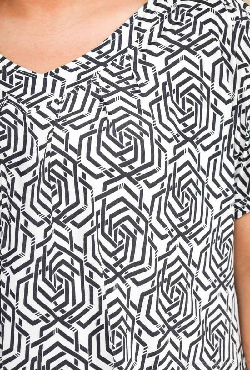 Plus Size Tryckta Blusar