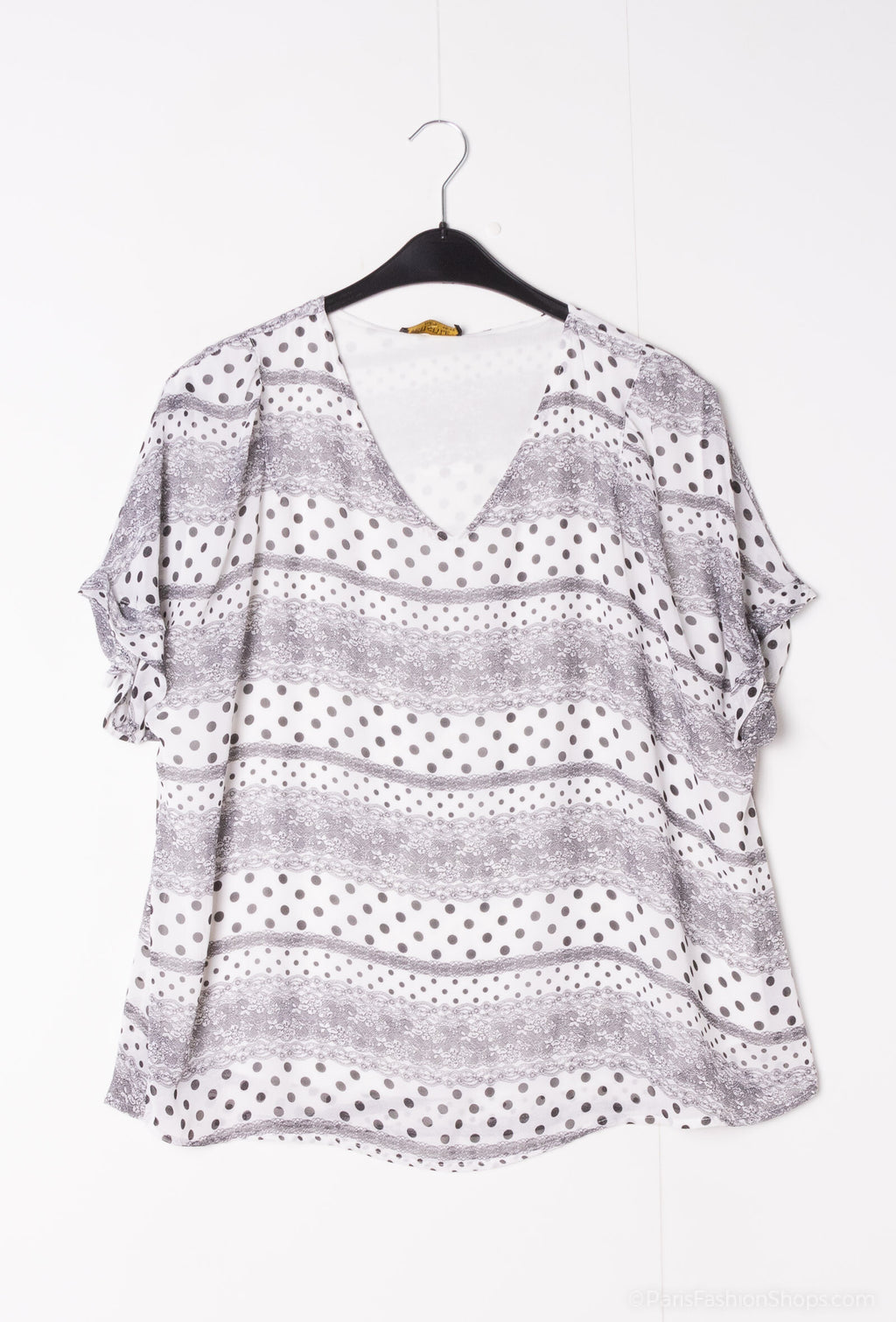 Plus Size Mönstrad Blus