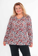 Plus Size Tryckta Blusar