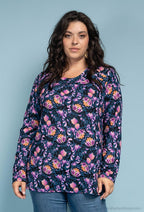 Plus Size Tryckta Blusar