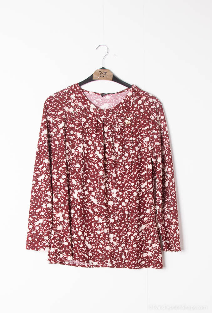 Plus Size Mönstrad Blus - Höst/Vinter Kollektion