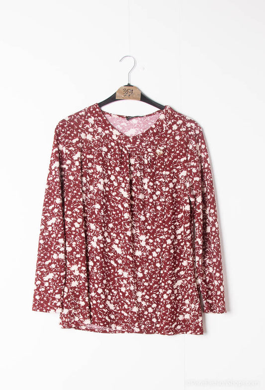 Plus Size Mönstrad Blus - Höst/Vinter Kollektion