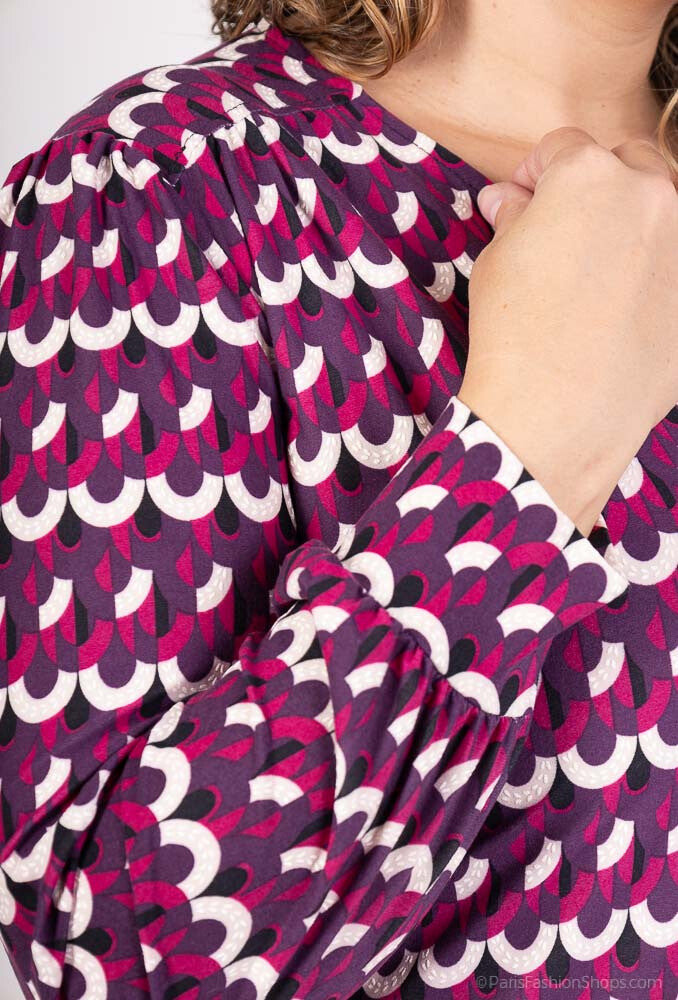 Elegant Plus Size Printed Blouse