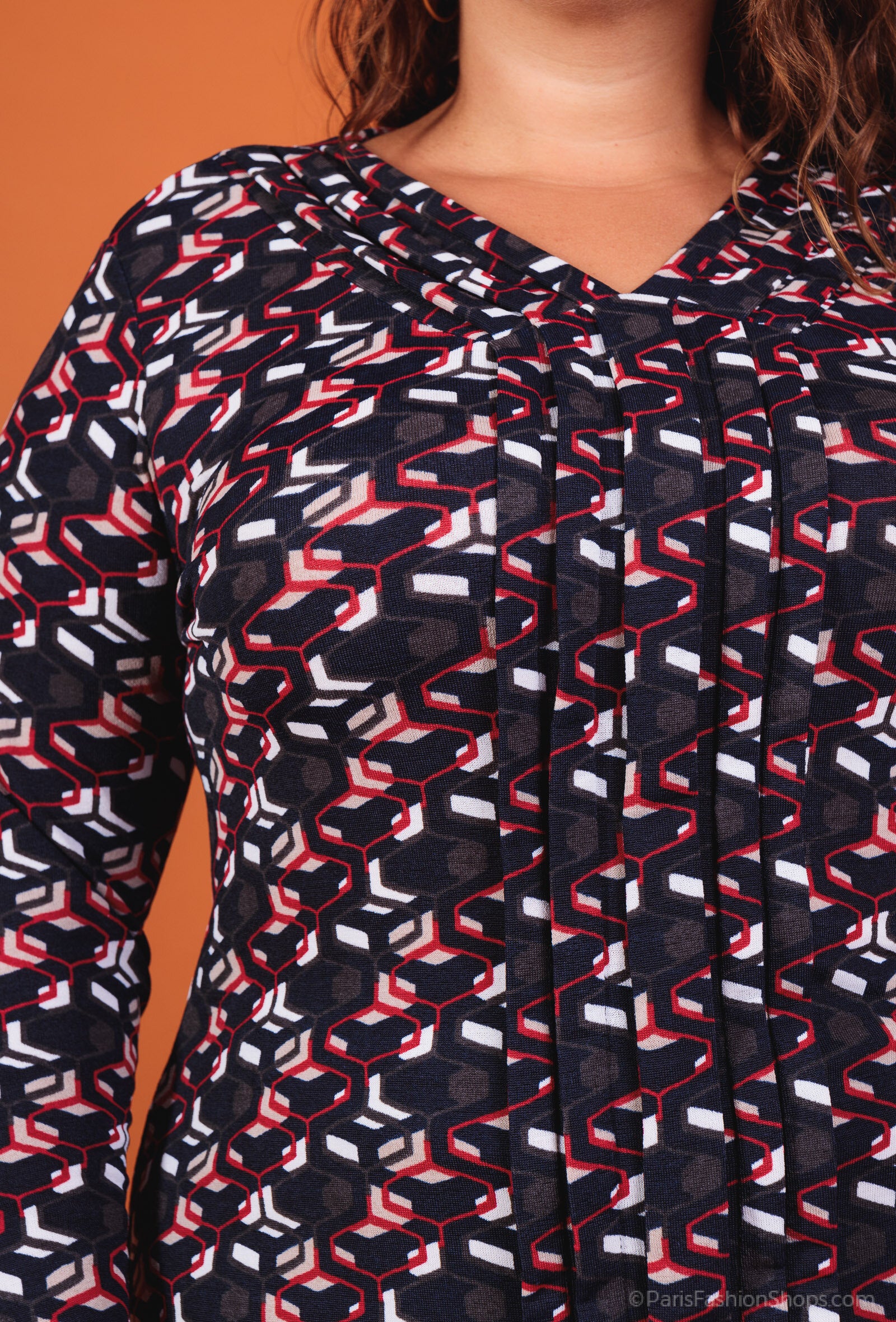 Plus Size Tryckta Blusar