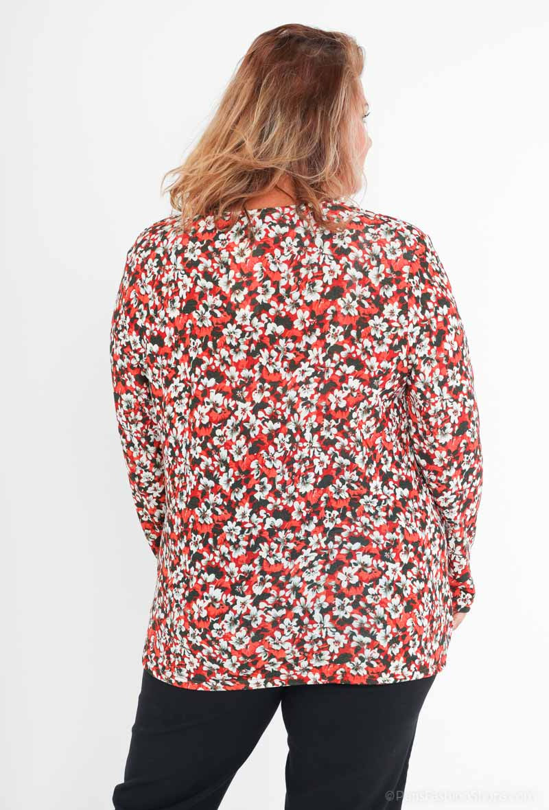Plus Size Tryckta Blusar för Stora Storlekar