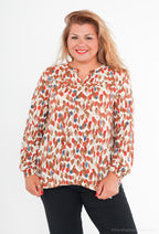 Plus Size Tryckta Blusar