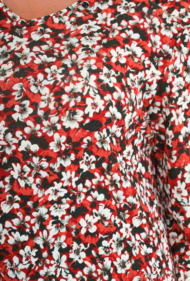 Plus Size Tryckta Blusar för Stora Storlekar