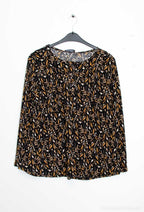 Plus Size Tryckt Blus