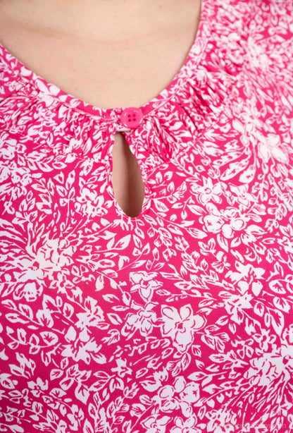 Plus Size Blommig Tunika