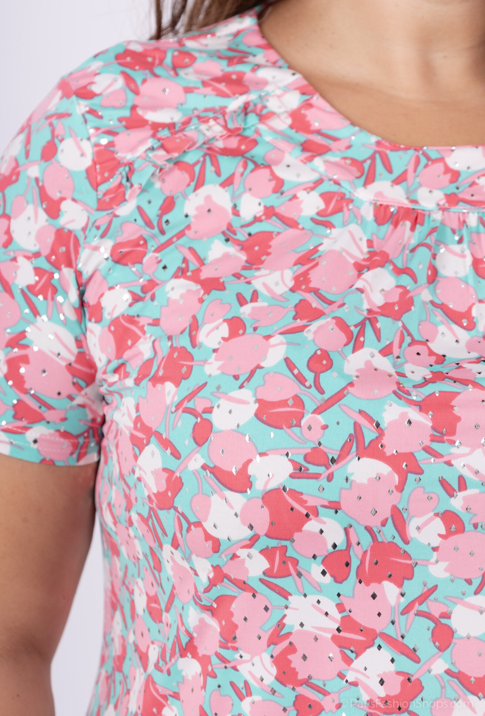 Plus Size Tryckta Blusar