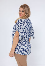 Plus Size Mönstrade Blusar