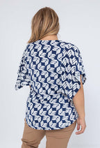 Plus Size Mönstrade Blusar